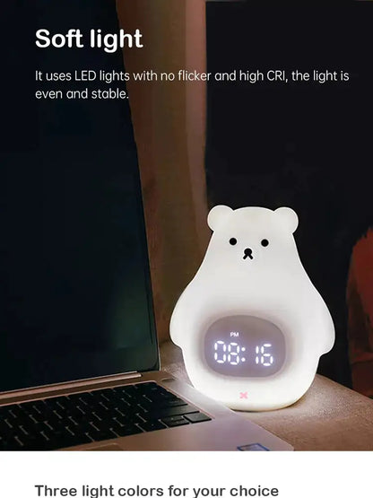 DreamZou White Bear Nightlight Alarm