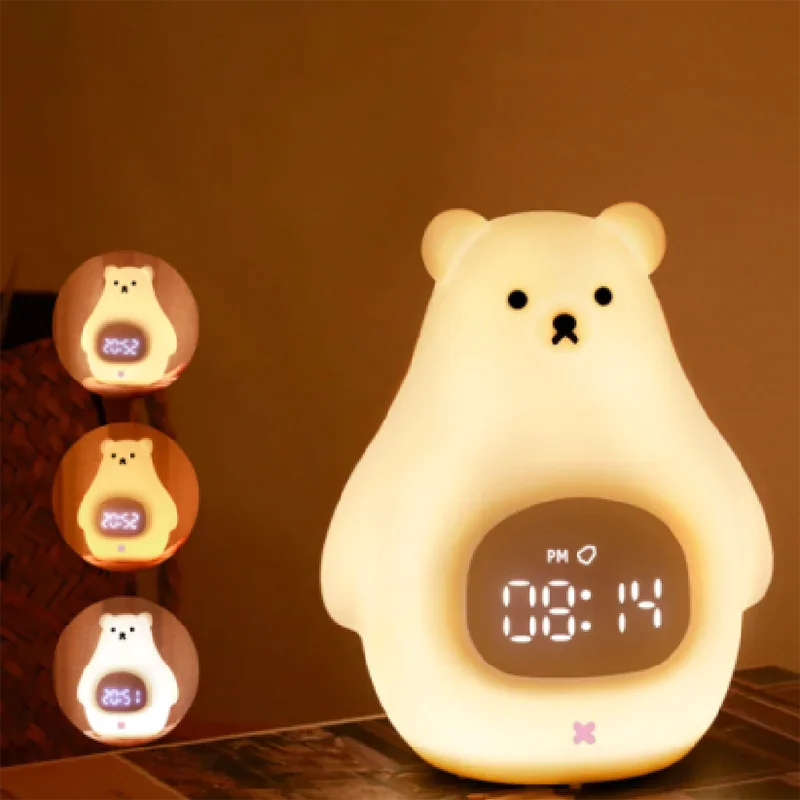 DreamZou White Bear Nightlight Alarm